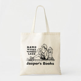 Lesen Sie mehr, weniger Junge lesen Bücherbeutel Tragetasche