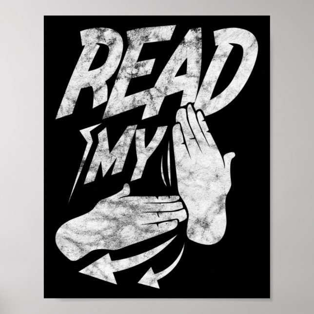 Lesen Sie meine Hand Deaf American Sign Language D Poster (Vorne)