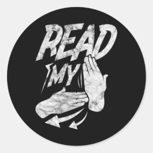 Lesen Sie meine Hand Deaf American Sign Language D Runder Aufkleber