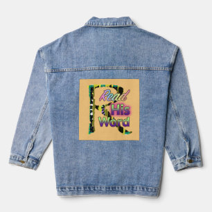 Lesen Sie sein Wort Jeansjacke