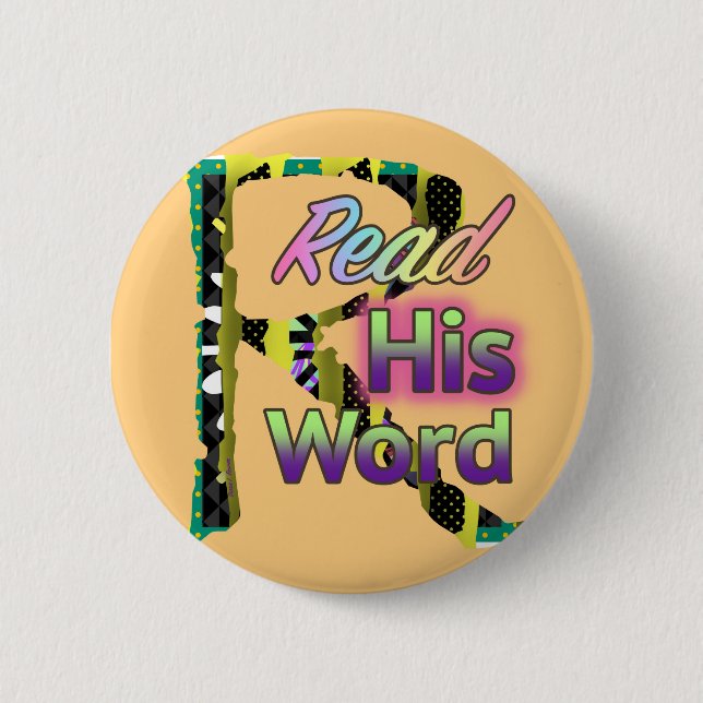 Lesen Sie Sein Wort Rund  Button (Vorderseite)
