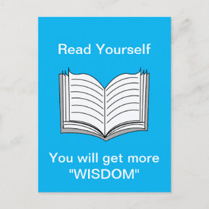 Lesen Sie selbst inspirierendes Zitat Postkarte