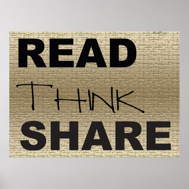 Lesen Sie Think Share Poster (Vorne)