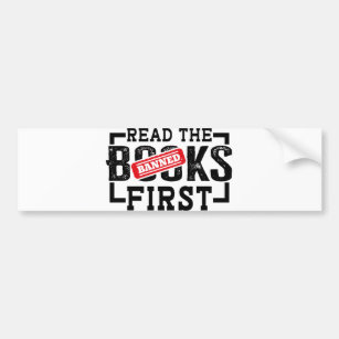 Lesen Sie verbotene Bücher Erste Funny Book Liebha Autoaufkleber