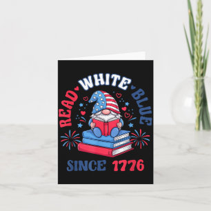 Lesen Sie Weißer Blauer Gnom Patriotisches USA-Buc Karte