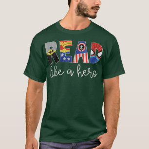 Lesen Sie wie ein Held Lesen Lehrer Schule Bildung T-Shirt