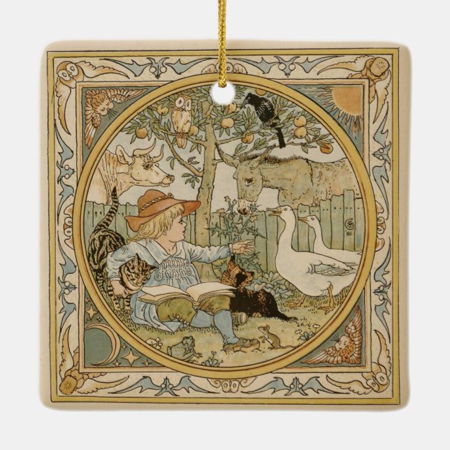 Lesen Spaß Keramikornament (Rückseite)