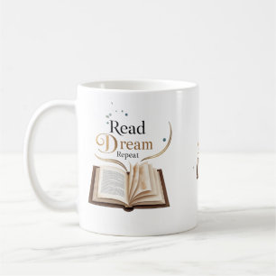 Lesen Träumen Wiederholen Keramikbecher - Flammend Kaffeetasse