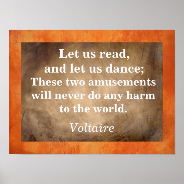 Lesen und Tanzen Poster (Vorne)