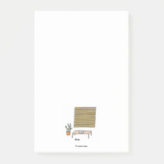 Lesen unter den Jalousien Post-it-Notiz Post-it Klebezettel