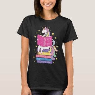 Lesen von Bibliotheksbibliothek Unicorn Lese-Büch T-Shirt