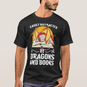 Lesen von Bookworm leicht von Drachen abgelenkt un T-Shirt