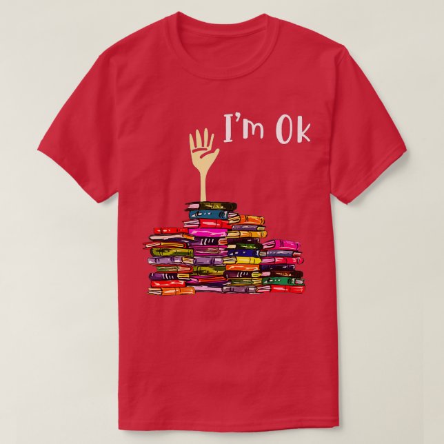 Lesen von Büchern Bibliothekarischer Leser Nerd Ic T-Shirt (Design vorne)