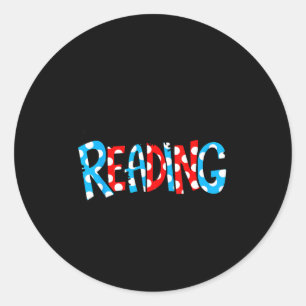 Lesen von Büchern Leser Liebhaber Bibliothekar Leh Runder Aufkleber