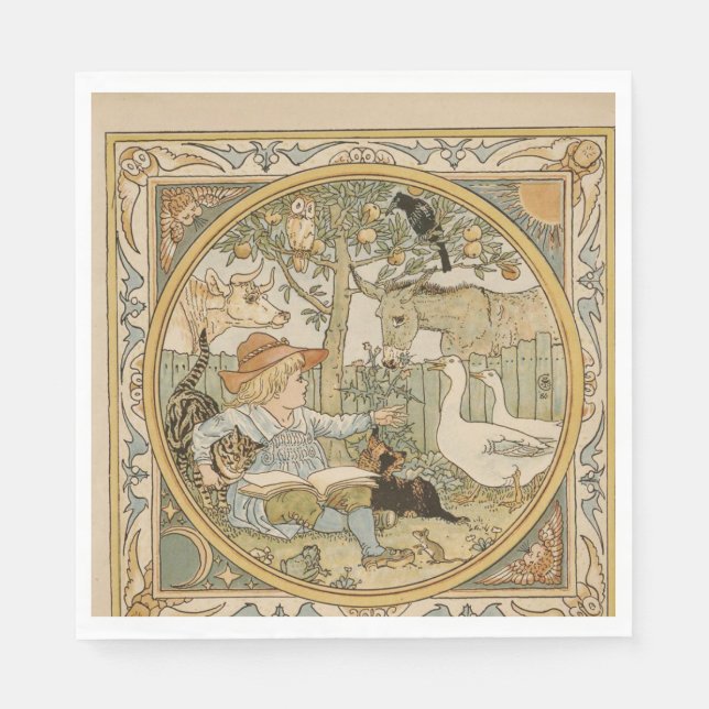 Lesen von Fun Paper Napkin Serviette (Vorderseite)