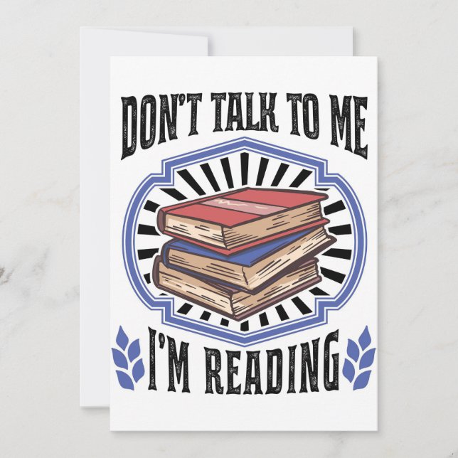 Lesen von Geschenken lese ich Bücher Dankeskarte (Vorderseite)