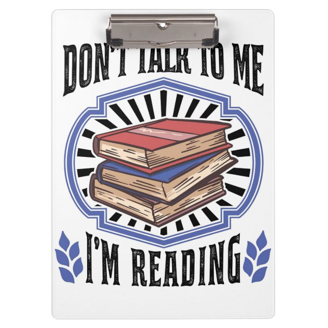 Lesen von Geschenken lese ich Bücher Klemmbrett (Vorderseite)