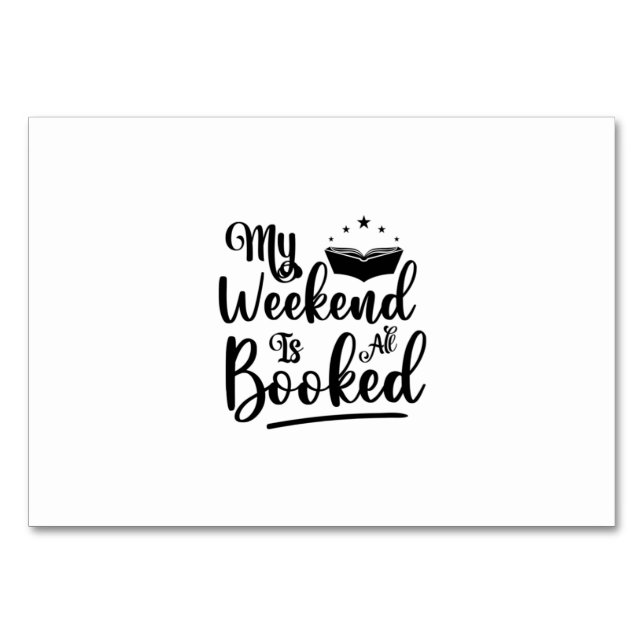 Lesen von Kunst am Wochenende ist reserviert Tischnummer (Vorderseite)