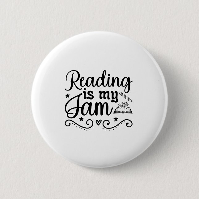 Lesen von Kunst ist mein Jam Button (Vorderseite)