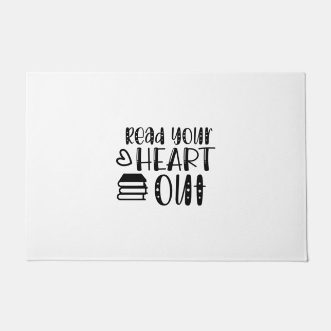 Lesen von Kunst Lesen Sie Ihr Herz raus Fußmatte (Vorderseite)