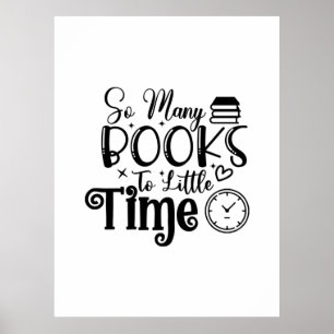 Lesen von Kunst so viele Bücher so wenig Zeit Poster