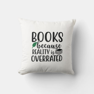 Lesen von Kunstbüchern, weil die Realität übertrie Kissen