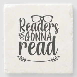 Lesen von Kunstlesern Gonna Read Steinuntersetzer