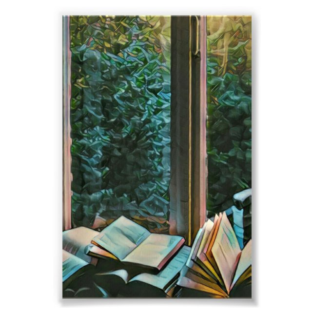 Lesen von Kunstwerken Fotodruck (Vorne)
