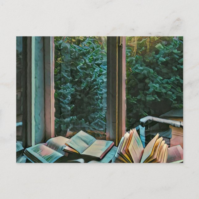 Lesen von Kunstwerken Postkarte (Vorderseite)