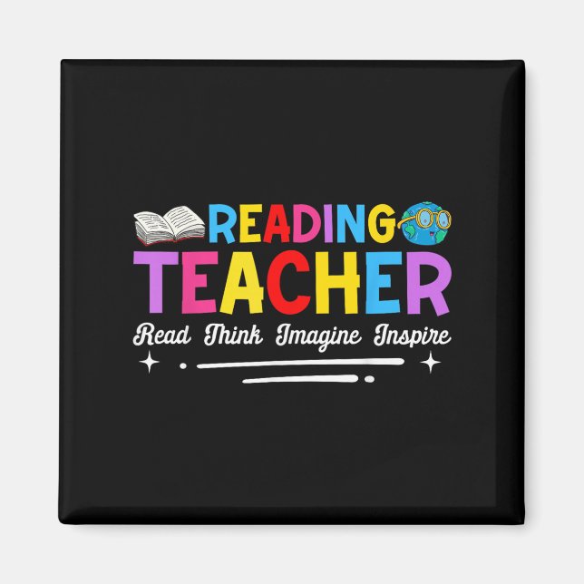 Lesen von Lehrern Lesen Sie Think Inspirier Magnet (Vorne)