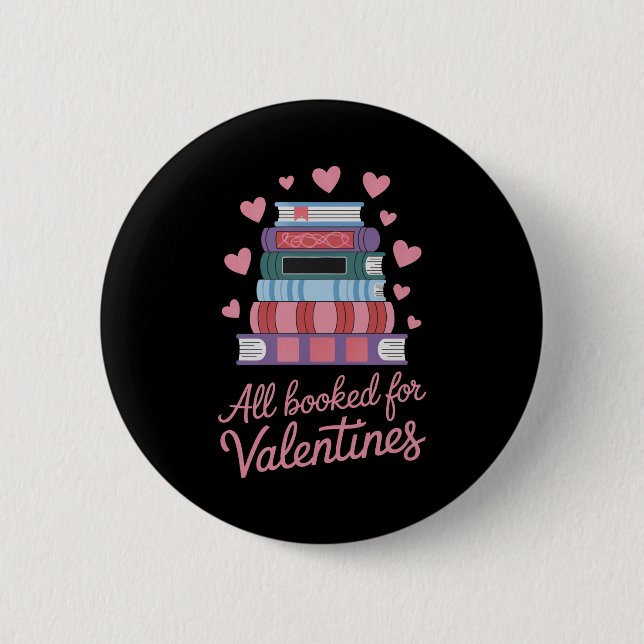 Lesen von Lehrern zum Valentinstag Button (Vorderseite)