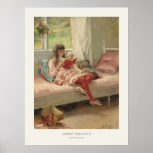 Lesen von Malerei Albert Edelfelt gute Freunde Poster