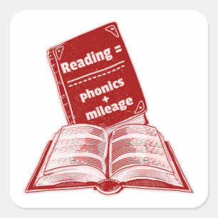 Lesen von Meilenanleitungen Quadratischer Aufkleber