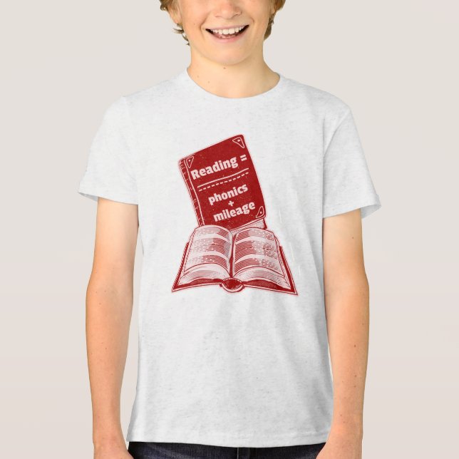 Lesen von Meilenanleitungen Tri-Blend Shirt (Vorderseite)