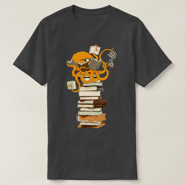 Lesen von Octopus Tee Kaffee und Bücher Geschenk (Design vorne)