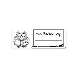 Lesen von "Owl Teacher"sagt Briefmarke aus Custom  Permastempel