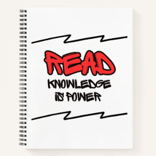 Lesen von Wissen ist Power Notizbuch