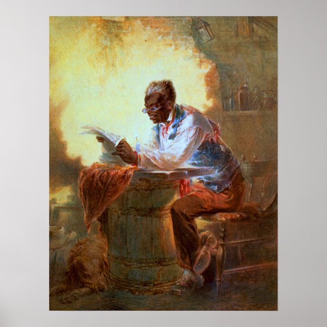 Lesen von Zeitungen von Candlelight Poster (Vorne)