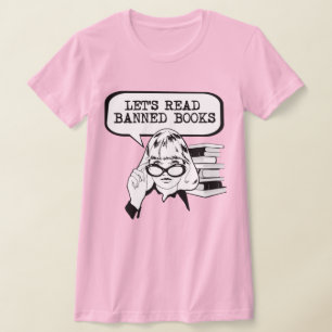 Lesen wir das Retro der verbotenen Bücher T-Shirt