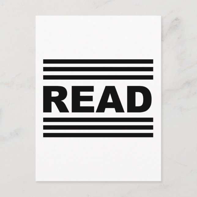 Lesen zwischen den Zeilen Postkarte (Vorderseite)