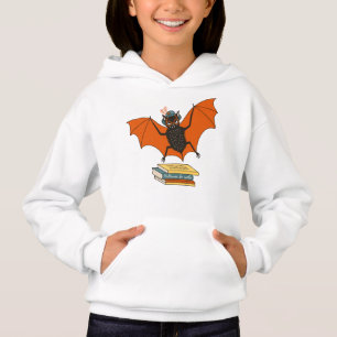 Lesende Fledermaus   Whimsical Bibliothekar mit Bü Hoodie