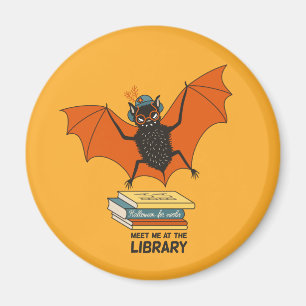 Lesende Fledermaus Whimsical Bibliothekar mit Bü Magnet