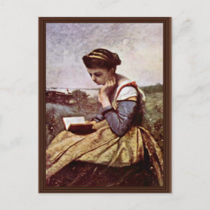 Lesende Frauen von Corot Jean-Baptiste-Camille (Be Postkarte