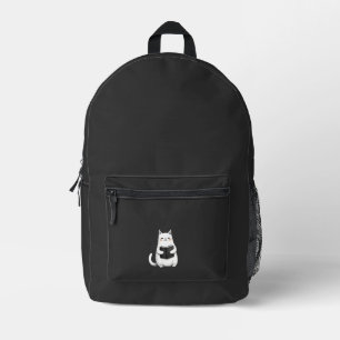 Lesende Katze Lustige Katzenbuchliebhaberin Bedruckter Rucksack