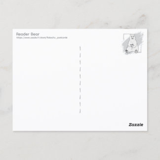 Lesender Bär Postkarte