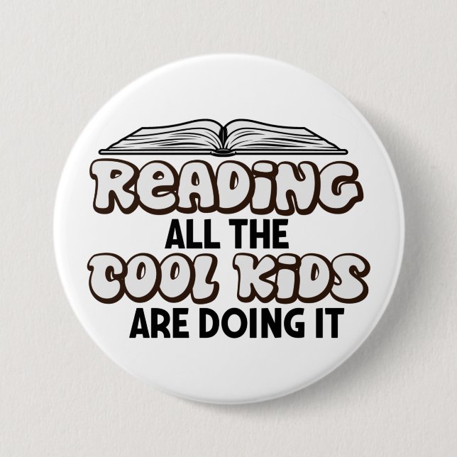 Lesender Bücherliebhaber-Button Button (Vorderseite)