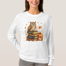 Lesender Eulen-Lehrer Herbst Halloween 