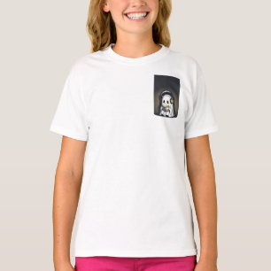 Lesender Geist mit Kopfhörern Kinderbuch T-Shirt
