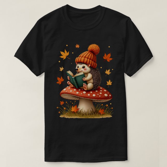 Lesender Igel T-Shirt (Design vorne)