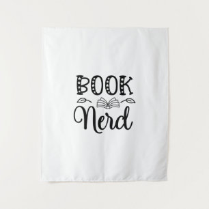 Lesender Kunstbuch Nerd Wandteppich